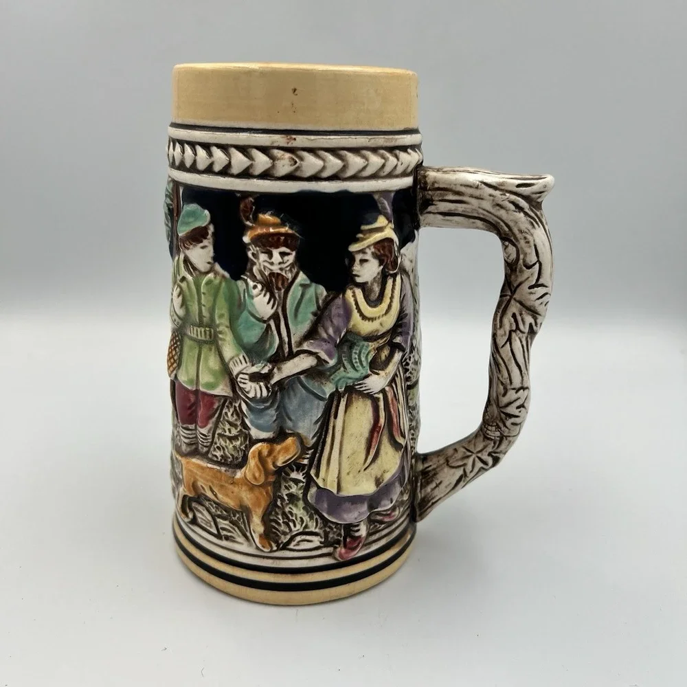 Vintage Dee Bee Co Heidelberg Schloss Ceramic Beer Stein Hand‎ painted Japan
